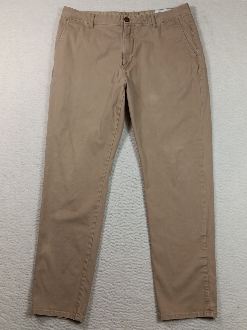Mott & Bow Pants Mens 36x32 Tan Khaki Charles Twill Chino Slim Fit Cotton Blend